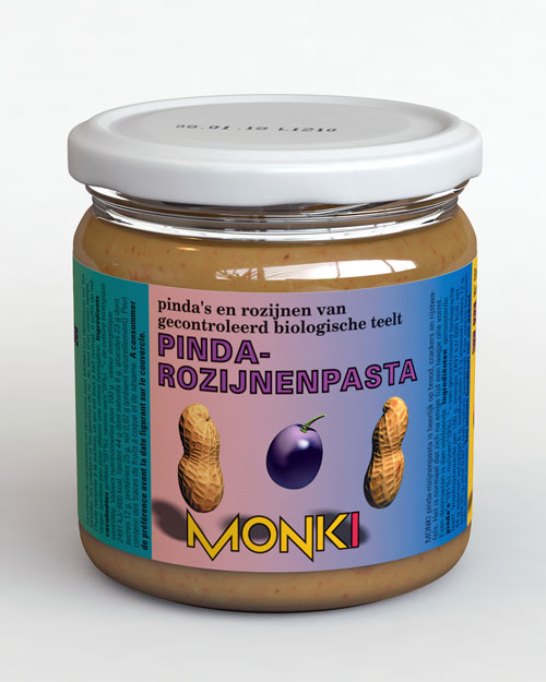 Monki Creme de cacahuètes-raisins bio 330g